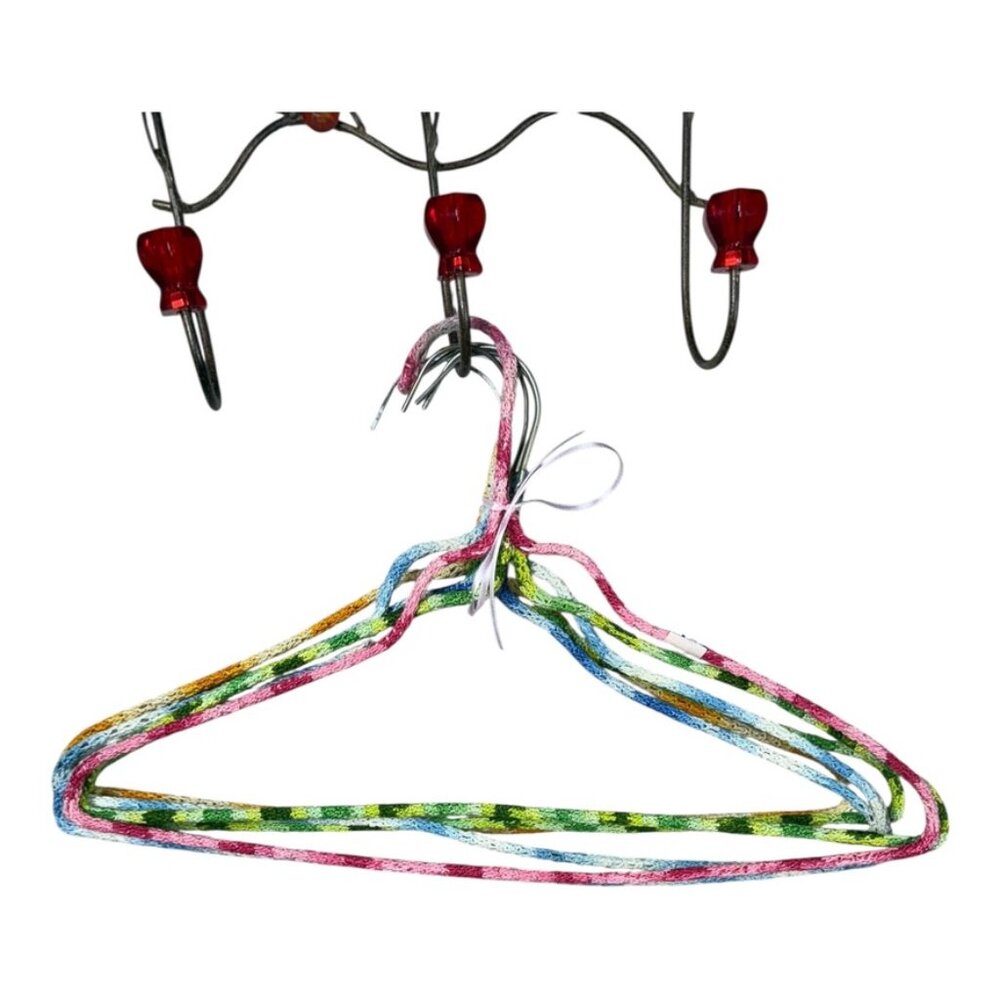 Six‎ Crochet Covered Hangers